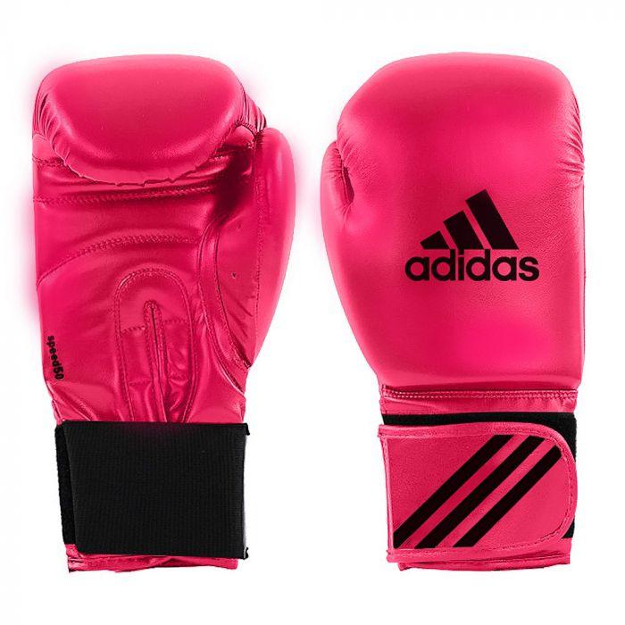 Adidas Speed 50 Boxing Gloves | (Pink, The Boxing From Corner – Black) FTC